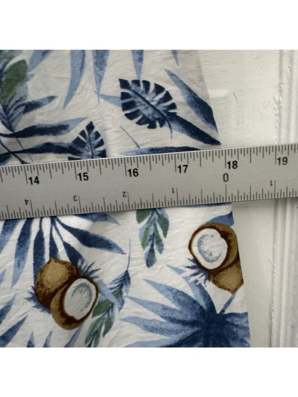 Womens XS Tropical Coconut Palm Print Cropped Pants Lined Resort Beach - Picture 8 of 13